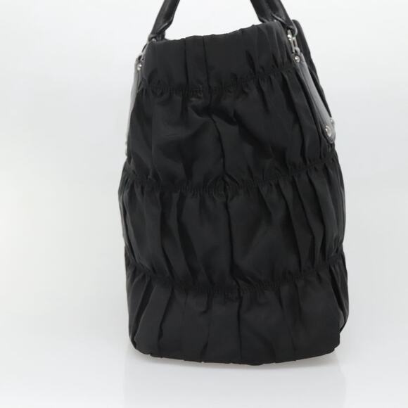 PRADA Tote Bag Nylon Black Silver - Picture 4 of 12